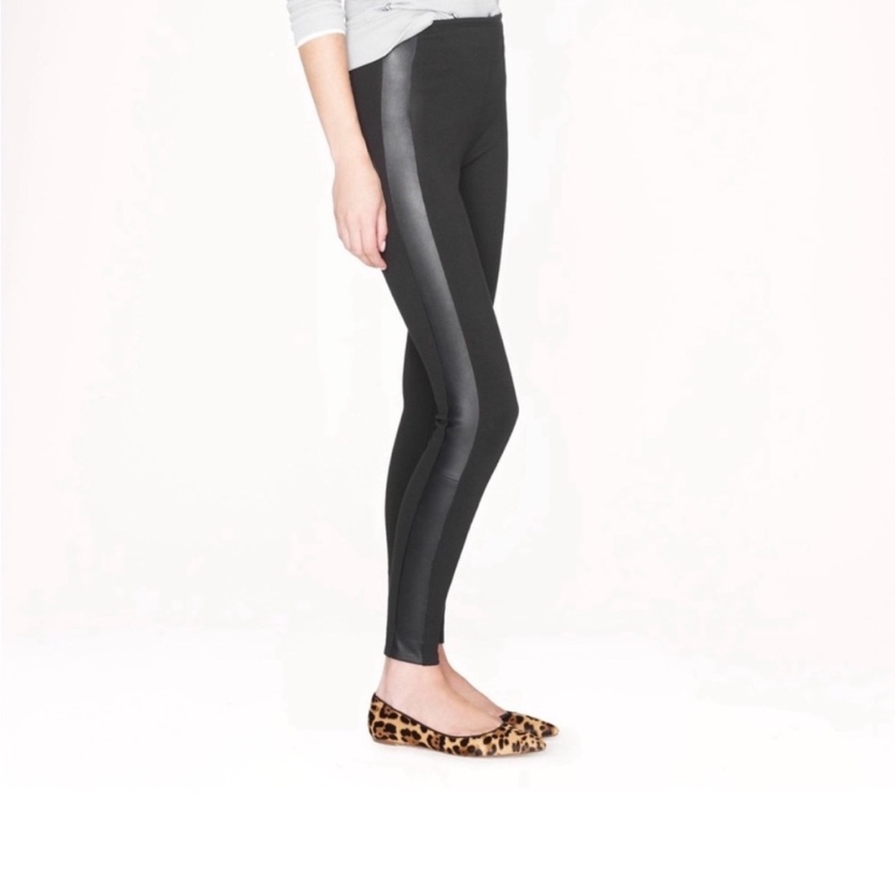 J.Crew Pixie Leather Tuxedo Pants